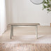Lynton Small White & Light Grey Wooden Dining Table with 2 Chairs & Bench