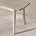 Lynton Small White & Light Grey Wooden Dining Table with 2 Chairs & Bench