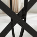Leonardo Rectangular White Marble Glass and Black Metal 4 Seater Dining Table