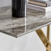 Leonardo Brown/Grey Marble Glass and Gold Console Table