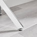 Leonardo Brown/Grey Marble Glass and Silver Console Table
