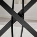 Leonardo Rectangular Black Wood and Metal 4 Seater Dining Table