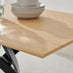 Leonardo Oak Effect Dining Table & 4 Halle Taupe Fabric Chairs