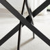 Leonardo Rectangular Black Wood and Metal 6 Seater Dining Table