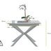 LIRA 100 Extending Dining Table and 4 Cappuccino Corona Silver Leg Chairs