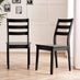 Lynton Large Black Wooden Dining Table & 6 Black Dining Chairs