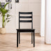 Lynton Small Black Wooden Dining Table & 4 Black Dining Chairs