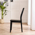 Lynton Large Black Wooden Dining Table & 6 Black Dining Chairs