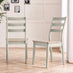 Lynton Large White & Light Grey Wooden Dining Table & 6 Grey Dining Chairs