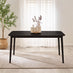 Lynton Rectangular Black Wood 6 Seater Dining Table