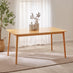 Lynton Large Oak Effect Wooden Dining Table & 2 Benches