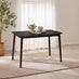 Lynton Small Black Wooden Dining Table & 4 Black Dining Chairs