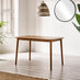 Lynton Walnut Effect Wood Dining Table with 4 Cream Beaumont Chairs