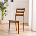 2x Lynton Dark Walnut Effect Solid Wood Dining Chairs