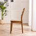 2x Lynton Dark Walnut Effect Solid Wood Dining Chairs