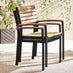 Malva Wood & Black 6-8 Seat Extending Table Garden Dining Set
