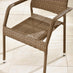 Marbella 6 Seat Beige Rattan Firepit Table Garden Dining Set