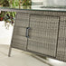 Marbella Grey Rattan 9 Seat Sofa Garden Dining Set with Firepit Table
