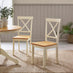 Bude Cream Round Wooden Dining Table & 2 Millford Chairs