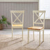 Bude Cream Round Wooden Dining Table & 2 Millford Chairs