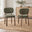 2x Mirelle Green Boucle Dining Chairs