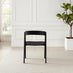 Leif Black Wooden Rectangular Extending Table & 6 Masa Black Dining Chairs