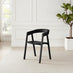 2x Masa Black Solid Wood Dining Chairs