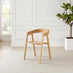 Leif Oak Veneer Wooden Rectangular Extending Table & 6 Masa Oak Dining Chairs