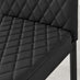 4x Milan Black Hatched Faux Leather Dining Chairs Black Legs