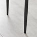 4x Milan Black Hatched Faux Leather Dining Chairs Black Legs