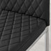 6x Milan Black Hatched Faux Leather Dining Chairs Silver Legs