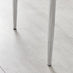 6x Milan White Hatched Faux Leather Dining Chairs Silver Legs