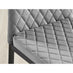 4x Milan Grey Hatched Velvet Dining Chairs Black Legs