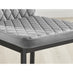 4x Milan Grey Hatched Velvet Dining Chairs Black Legs