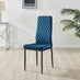 Arezzo Large Extending Dining Table and 8 Navy Velvet Milan Black Leg Chairs
