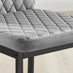 Giovani 4 Black Dining Table & 4 Grey Velvet Milan Black Leg Chairs