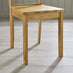 2x Millford Oak Effect Solid Wood Crossback Dining Chairs