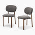 Santorini Round Wood Effect Dining Table 4 Grey Mirelle Chairs