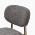 2x Mirelle Charcoal Grey Fabric Dining Chairs Bronze Legs