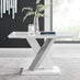 Monza 4 White/Grey Dining Table & 4 Black Milan Black Leg Chairs