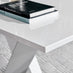 Monza 4 White/Grey Dining Table & 4 Grey Lorenzo Chairs