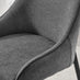 Novara 100cm Black Top Black Leg Round Dining Table & 4 Grey Beaumont Chairs