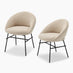 Lynton Round Whitewashed Wooden Dining Table & 4 Nella Chairs