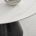 Nina White Marble Ceramic Top Round Dining Table & 4 Cream Beaumont Chairs