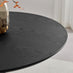 Novara 100cm Black Top Black Leg Round Dining Table & 4 Grey Beaumont Chairs