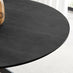 Novara Black Top Dining Table & 6 Beaumont Cream Fabric Chairs
