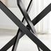 Novara Black Top Dining Table & 6 Beaumont Cream Fabric Chairs