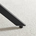 Novara Black Top Dining Table & 6 Beaumont Cream Fabric Chairs