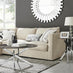 Novara Round Grey Marble Glass and Silver Coffee Table