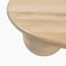 Olympus Round White Oak Wood Sphere Leg Coffee Table